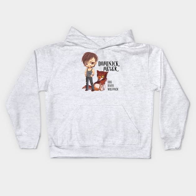 Dominick Meyer Chibi Art Kids Hoodie by KimbraSwain